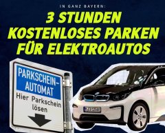 E-Auto parken3 Std. kostenlos